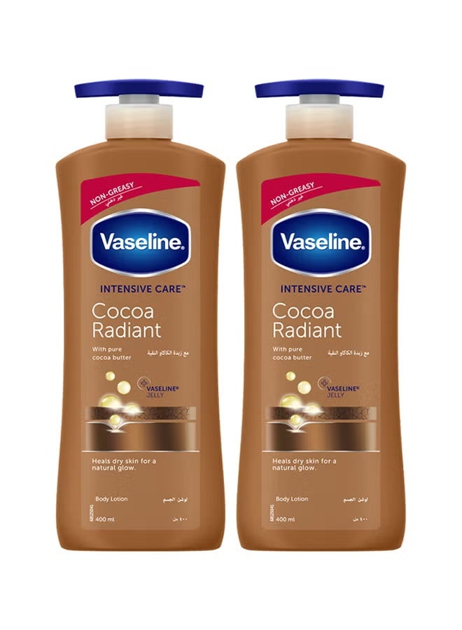 Intensive Care Body Lotion Cocoa Radiant, 72hr Moisturising 700ml Pack Of 2